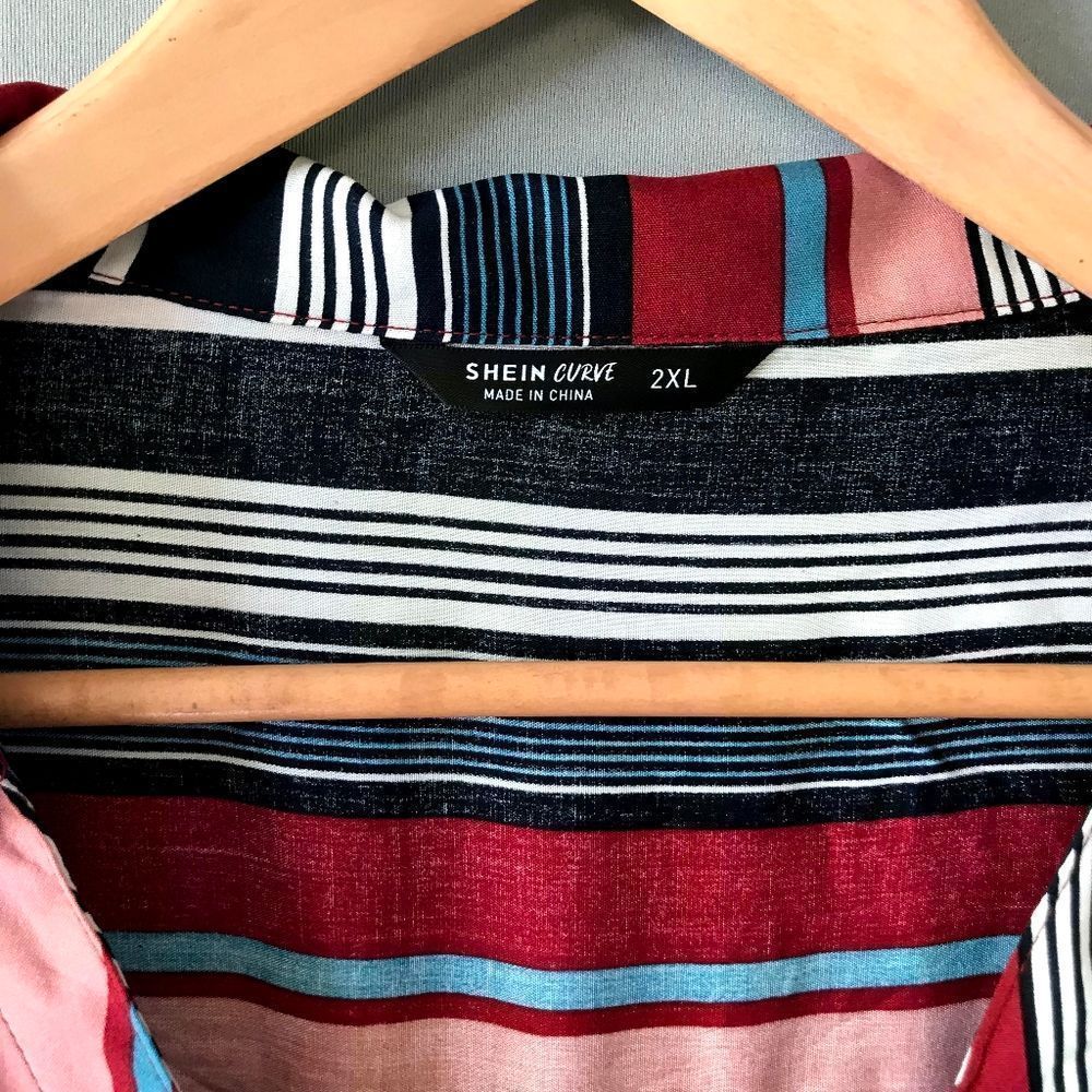 5 for $35 Shein Curve Top Blouse Shirt Women's Plus Size 2XL Multicolor … - Picture 5 of 9
